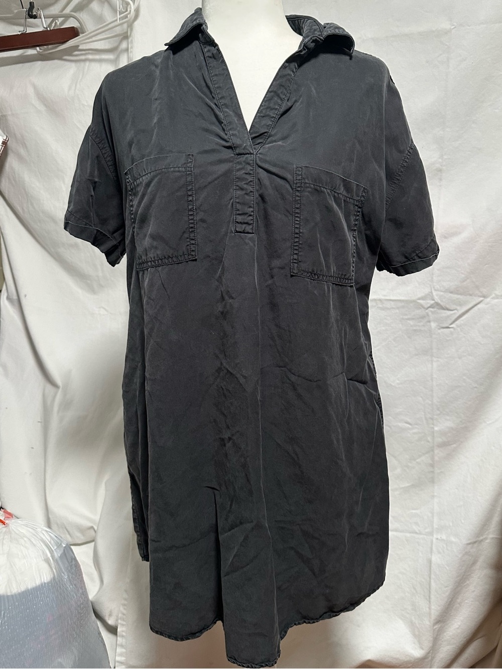 Universal Thread Black Button-Up Oversized Tshirt dress
